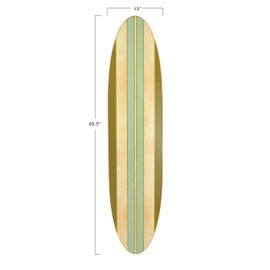 Creative Co-Op Surfboard Style Wood Wall Decor