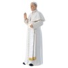 Statue Pope Francis Painted Wood Mass 15 cm