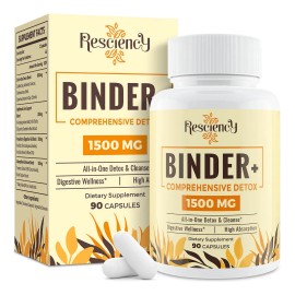 Resciency Detox 1500mg Cápsulas Veganas Carbón Activado