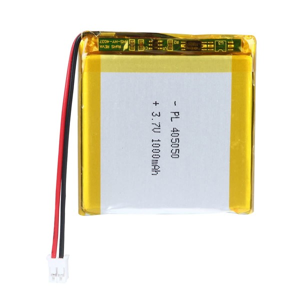 AKZYTUE 3.7V 1000mAh 405050 Lipo Battery Rechargeable Lithium Polymer ion Battery with JST Connector
