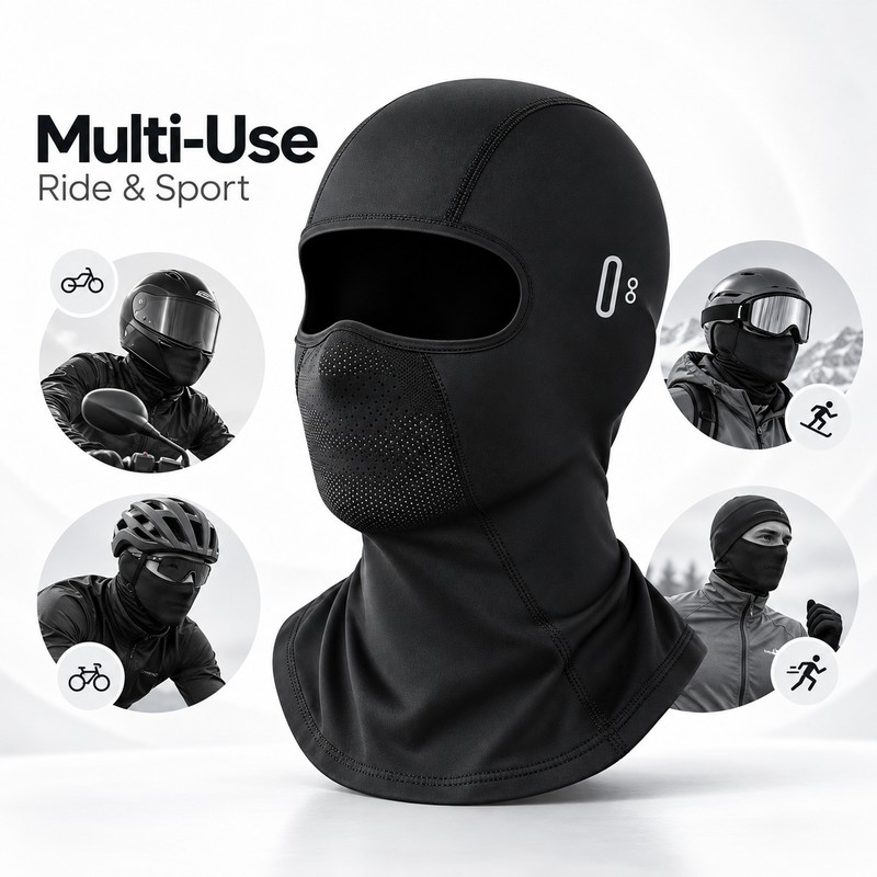 Motorcycle Balaclava Face Mask for Riding – Breathable, Quick-Drying Full