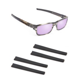 Handwith 2 Pairs Soft Silicone Sunglass Ear Socks for Oakley Muffler OX1034, Anti-Slip Comfort Fit Glasses Arm Grips Spare Parts Replacement Kit Black