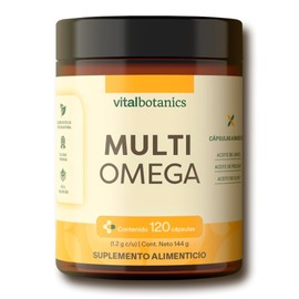 VITAL BOTANICS - Suplemento Alimenticio - Multi Omega 3-6-9 - Aceite de Linaza, Olivo y Aceite de Pescado - 120 Cápsulas - Multivitamínico para Adulto