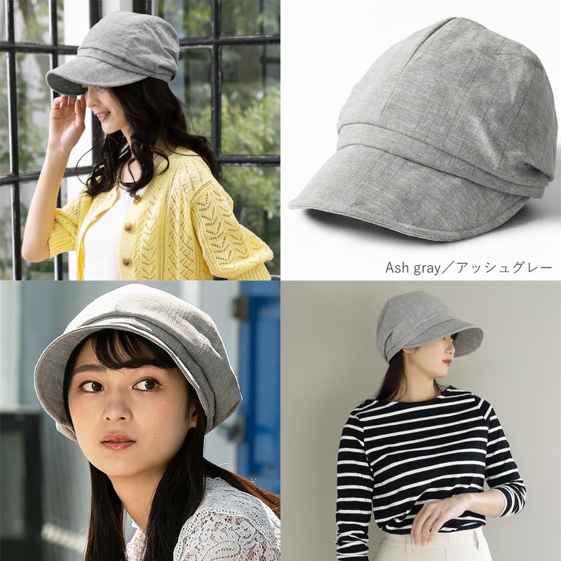 QUEENHEAD Women's Hat, UV Protection, Large Size, Fluffing Casket, Small