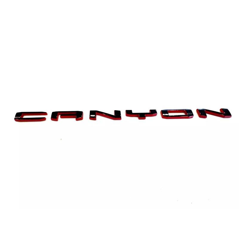GMC 1PC Red Black Rear Tailgate Canyon Emblems Badge 2023-2025
