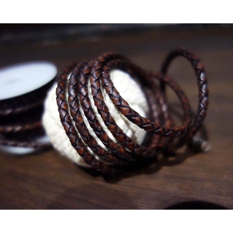 Cords Craft, cordón de piel trenzado de 3 mm para