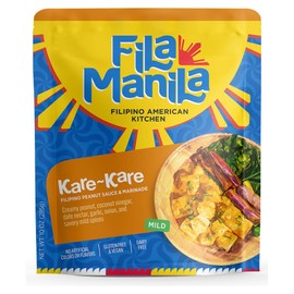 Fila Manila Kare-Kare – Filipino Peanut Simmer Sauce & Marinade – Savory Peanut, Garlic, & Onion, 8 oz pouch, NO MSG Added, Vegan, Gluten Free, Dairy Free, As Seen on TikTok (1 pack)
