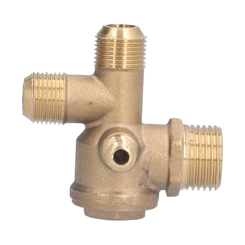 Replacement Parts for Air Compressor Valves Brass 4-Way Double Tube