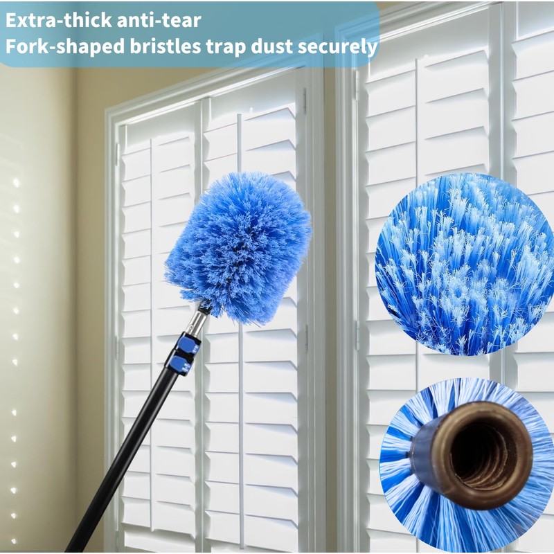 4 Pack Screw on Webster Cobweb Duster Head for Pole,Spider