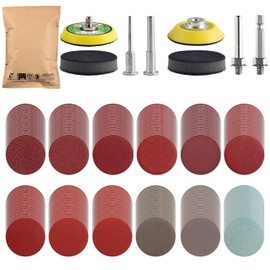 Pack of 240 2 Inch Sanding Discs Pads 50 mm with 2 Pieces 1/8 in & 1/4 in Shank, Sanding Pads Sandpaper Velcro Grit 80-3000 for Wood Furniture Painting Automotive