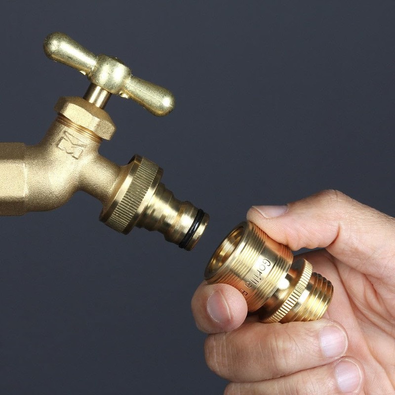 Garden Hose Quick Connect Fittings ¾ Inch GHT Solid Brass