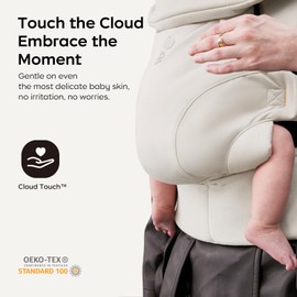 Bc Babycare CocoonGo Baby Carrier – CloudTouch Soft & Ergonomic Baby Carrier for 7–44 lbs | Easy to Wear, Adjustable Fit, Travel-Ready, Machine Washable (Light Beige)