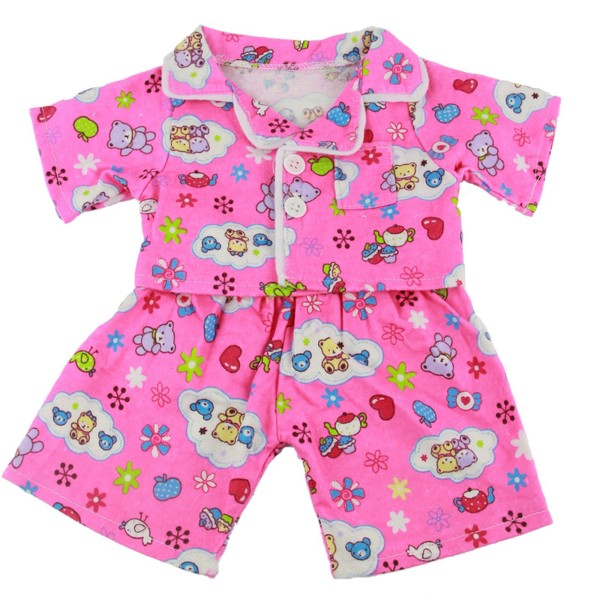 Rose Mignon Teddy Pyjamas Tenue Teddy Bear Clothes adaptéà 38,1-40,6 cm (40cm) Oursons & fabriquez votre ours