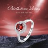 INFUSEU January Birthstone Ring Red Stone Garnet Rings for Women
