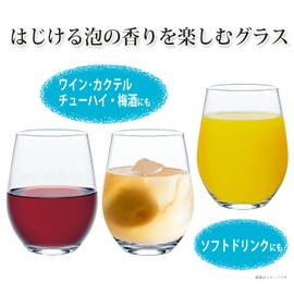 Toyo Sasaki Glass B-45101HS-JAN-P Glass Tumbler, Clear, 10.4 fl oz (295 ml), Spritzer Glass, Made in Japan, Dishwasher Safe