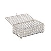 Deco 79 54241 Metal and Crystal Jewelry Box, 3" x