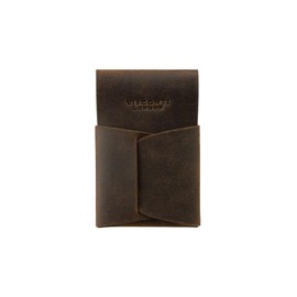 VISCONTI Raw Collection Origami Leather Micro Cash/Card Ultra Slim Wallet, Black (Oil Tan)