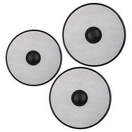 Grease Cooking Splatter Screen Cover - Set of 3: 8.2", 10", 11.4" - Kitchen Oil Splash Guard - Nonstick Splatter Mesh Shield for Oven Stove Top