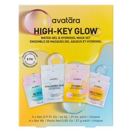 Avatara Pack de 8 Mascarillas de Tejido High-key Glow con Gel