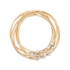 NTLX - Pulsera de cuerda para guitarra – Pulseras elásticas apilables de múltiples hilos para mujer – Pulseras bohemias bohemias – Moda amantes de la música – Pulseras multicolor, Plata Circonia