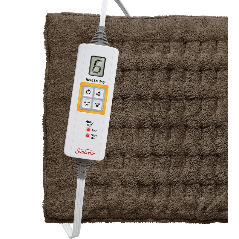 Sunbeam Premium Heating Pad with XpressHeat Technology, King Size, Brown