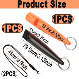 2pcs Orange Dog Whistle Dog Training, Dog Whistle to Stop Barking Neighbors Dog, Professional Recall Dog Training Whistles, Dog Barking Deterrent Devices, Dog Whistle to Scare Dogs Away, with Lanyard