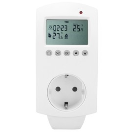 Plug‑in Thermostat LCD Programmable Heating Temperature Controller 16A