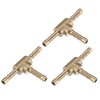 X AUTOHAUX 3 Pcs 4mm 0.16" Brass Car Barb Hose