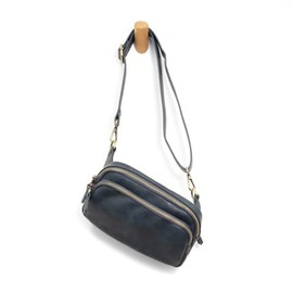 Joy Susan Womens Fashion Purse Kylie Double Zip Sling Belt Bag - Navy