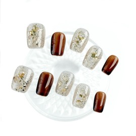 Molten Luxe Fake Nails Press ons Manicure Kit for Women I French Tip Press on Nails Short I French Press Nail Kit Includes 10 Pcs Nails, Nail Glue, Dual Nail File, Cuticle Stick & Nail Buffer Block