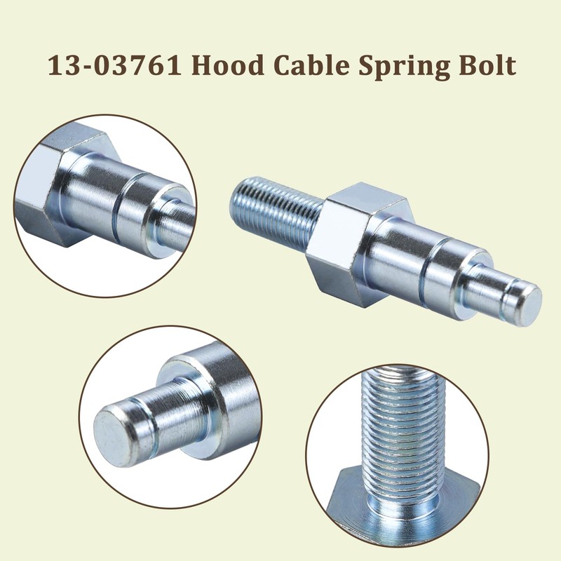 13-03761 Hood Cable Spring Bolt Replacement for Peterbilt 379 Hood