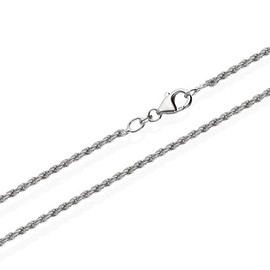NKlaus Genuine 925 Sterling Silver Cord Chain Silver Chain 1.50 mm Wide, Sterling Silver, No Gemstone