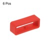 HARFINGTON 6pcs Watch Strap Loop Fastener Rings 18mm, Red