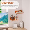 Sezanrpt 9 Inch Orange Wall Shelves, Acrylic Wall Mounting Ledges