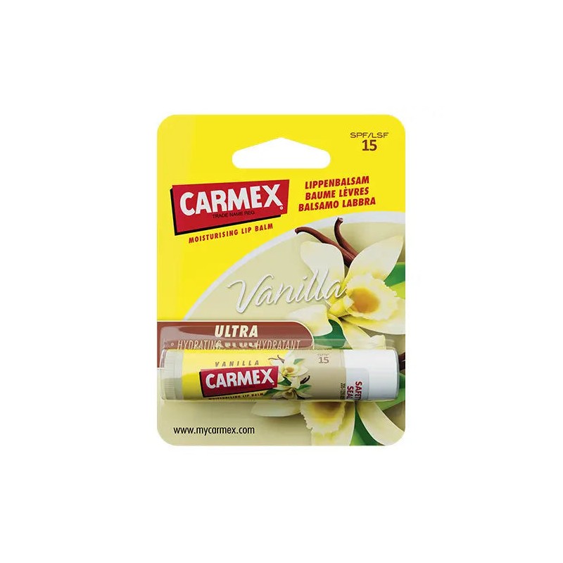 Carmex Moisturizing Lip Balm Classic Stick Vanilla SPF15