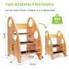 StrongTek Wooden Toddler Step Stool Kitchen Helper - 28" High,