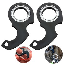 2 Pieces Key Spinner,Keychain Spinner,Keychain Spinner For Kids,Finger Spinner Key Chain,Finger Spinner Keyring,Spinning Keychain,Key Chain Spinner Toys,For Relieving Boredom(Black)