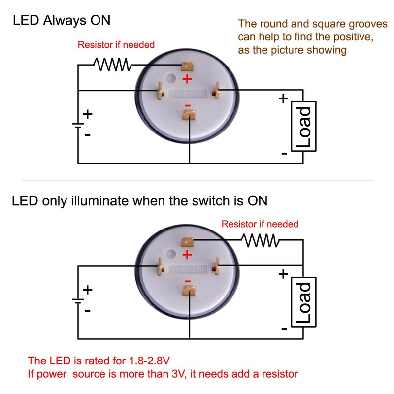 Ulincos® Momentary Push Button Switch U19D1 1NO SPST Silver Stainless