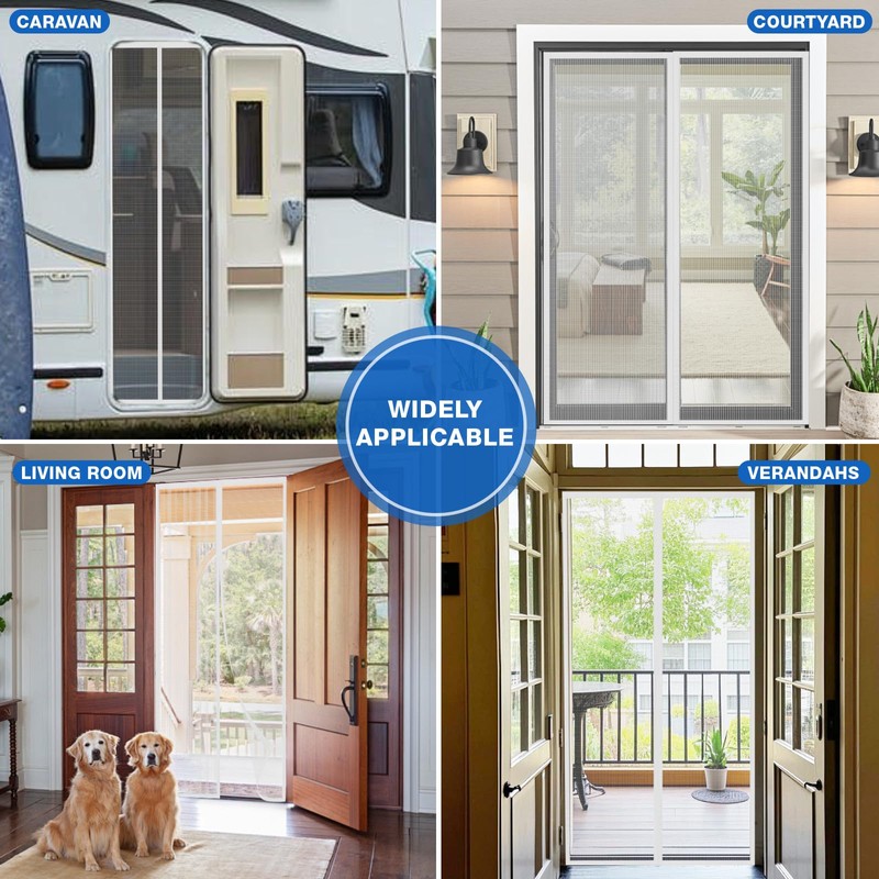 Wzlxcxxy Magnetic Fly Screen Balcony Door, More Durable Fly Screen