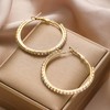 Hoop Earrings Gold for Women with Crystals 5 cm Diameter