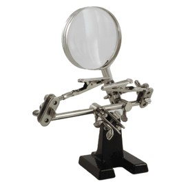 Mercury MAG01 | Heavy Duty Helping Hand with 3 x Zoom Magnifying Glass, Silver