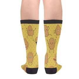 FUNCOOLCY Funny Potato Socks For Men Women Funny Crazy Novelty Crew Socks