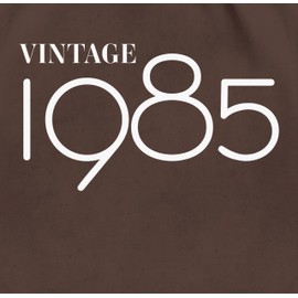 Shirtracer - Gym Bag Backpack - 40th Birthday - Vintage 1984 White, 17 Brown