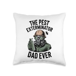Funny Exterminator Dad Pest Control Father's Day Pest Dad Throw Pillow