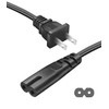 Universal 2-Prong AC Power Cord to 2-Slot Mini Fridge Replacement