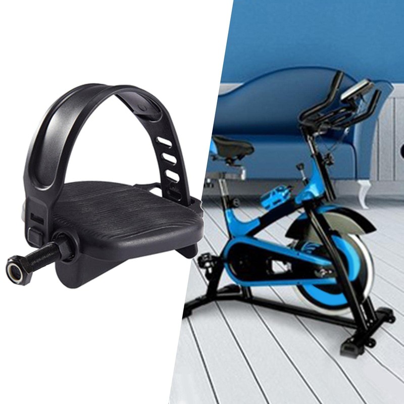 SM SunniMix Exercise Bike Pedals with Adjustable Straps Non Slip