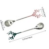 Pinenjoy 2Pcs Espresso Stirring Spoon 18/10(304) Stainless Steel Reindeer Antler