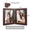 Frametory, 5x7 Double Picture Frame - Real Glass Hinged 2