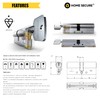 Home Secure™ Thumb Turn Euro Cylinder Door Lock TS007 1
