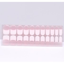 LIFOOST Semi Cured Gel Nail Strips Glitter Sequins Nail Stickers Clear Full Nail Wraps for Women Nail Art Design